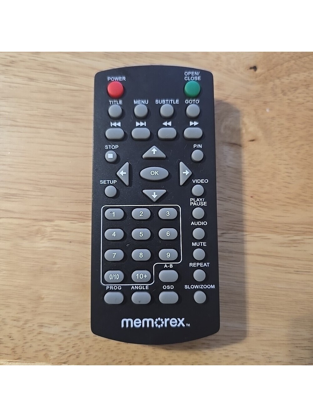 Genuine Memorex DVD Video Player Remote Control Model MVD2015/2016 Black